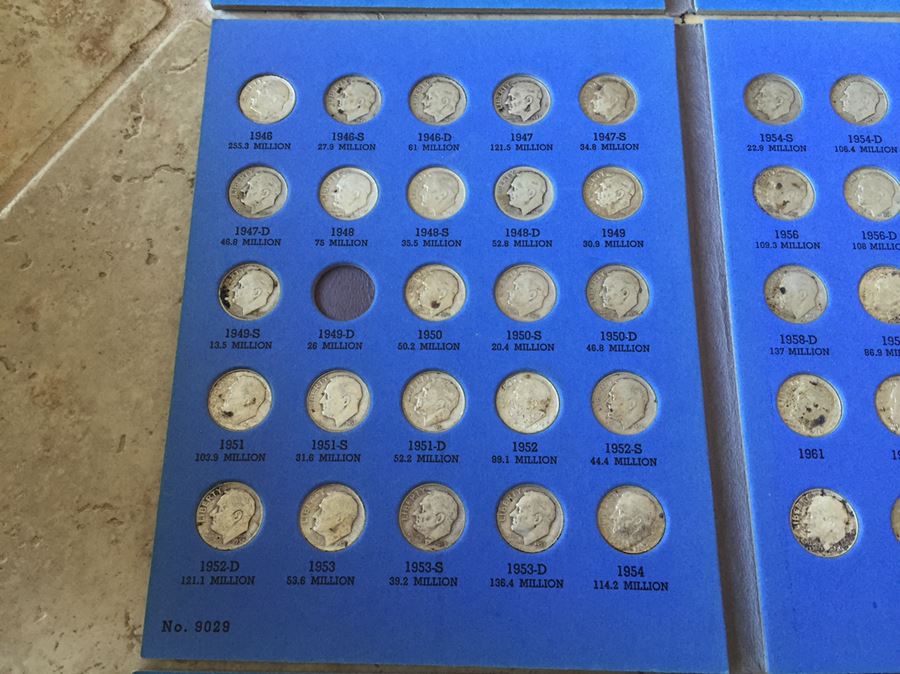 60 Mercury Head Dimes And 118 Roosevelt Dimes With Coin Books Silver $255 Melt Value [Photo 6]