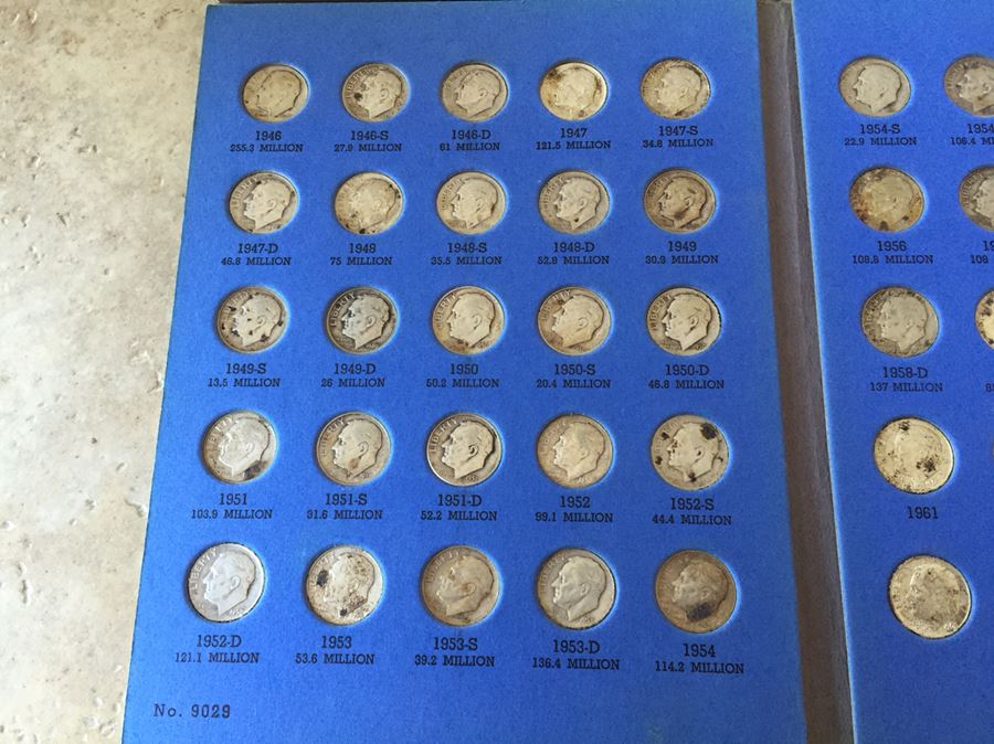 60 Mercury Head Dimes And 118 Roosevelt Dimes With Coin Books Silver $255 Melt Value [Photo 10]
