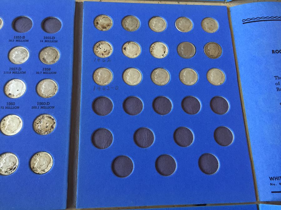 60 Mercury Head Dimes And 118 Roosevelt Dimes With Coin Books Silver $255 Melt Value [Photo 8]