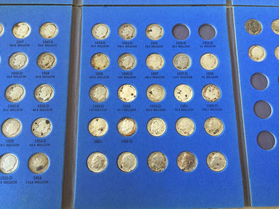 60 Mercury Head Dimes And 118 Roosevelt Dimes With Coin Books Silver $255 Melt Value [Photo 11]