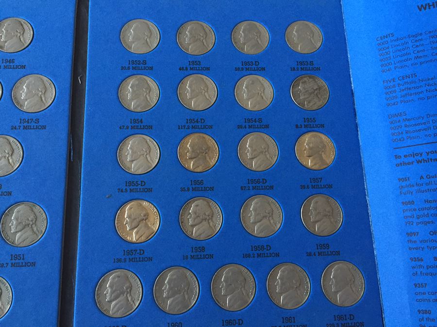 3 Coin Books Of Jefferson Nickels Some WWII War Silver Nickels [Photo 8]