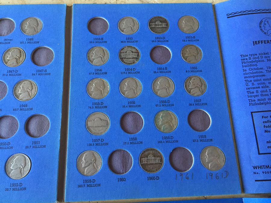 3 Coin Books Of Jefferson Nickels Some WWII War Silver Nickels [Photo 6]