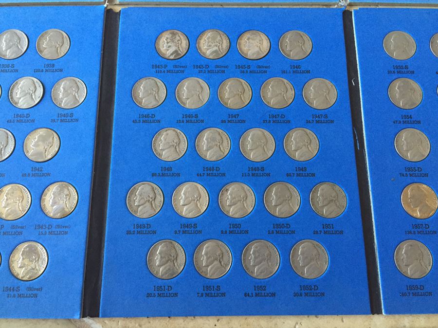 3 Coin Books Of Jefferson Nickels Some WWII War Silver Nickels [Photo 11]