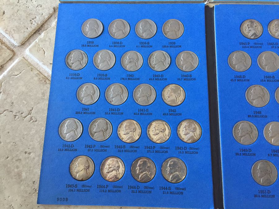 3 Coin Books Of Jefferson Nickels Some WWII War Silver Nickels [Photo 7]