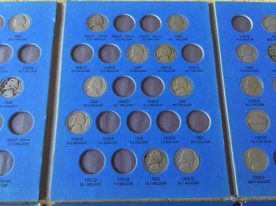 3 Coin Books Of Jefferson Nickels Some WWII War Silver Nickels [Photo 5]