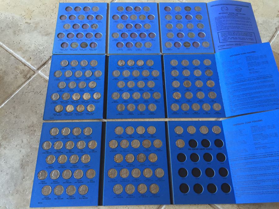 3 Coin Books Of Jefferson Nickels Some WWII War Silver Nickels [Photo 2]