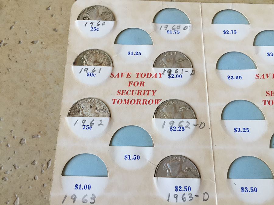 (3) Vintage Bank Coin Savings Books 20 Silver Dimes And 6 Silver Quarters $50 Melt Value [Photo 3]