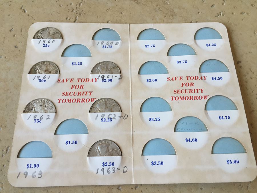 (3) Vintage Bank Coin Savings Books 20 Silver Dimes And 6 Silver Quarters $50 Melt Value [Photo 8]