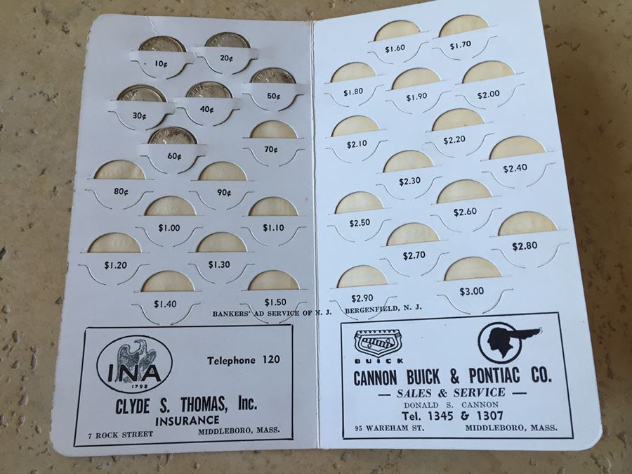 (3) Vintage Bank Coin Savings Books 20 Silver Dimes And 6 Silver Quarters $50 Melt Value [Photo 4]