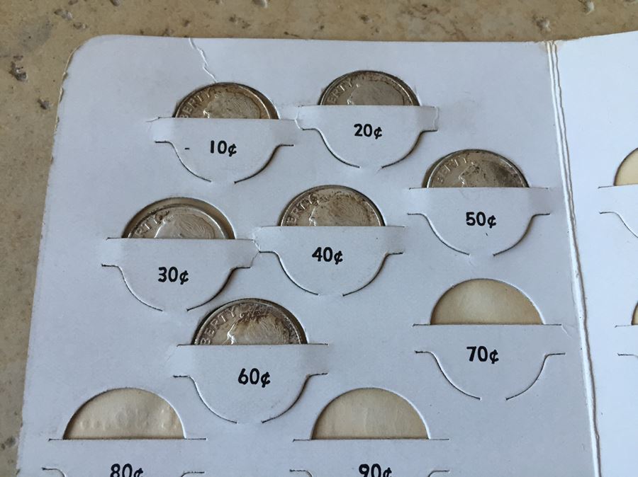 (3) Vintage Bank Coin Savings Books 20 Silver Dimes And 6 Silver Quarters $50 Melt Value [Photo 6]