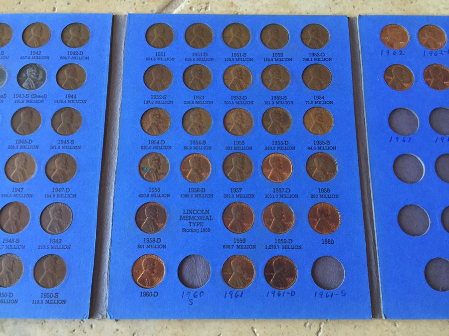 Huge Collection Of Lincoln Head Cents Pennies Steel Pennies Wheat Pennies With Coin Books And Change Purse [Photo 18]