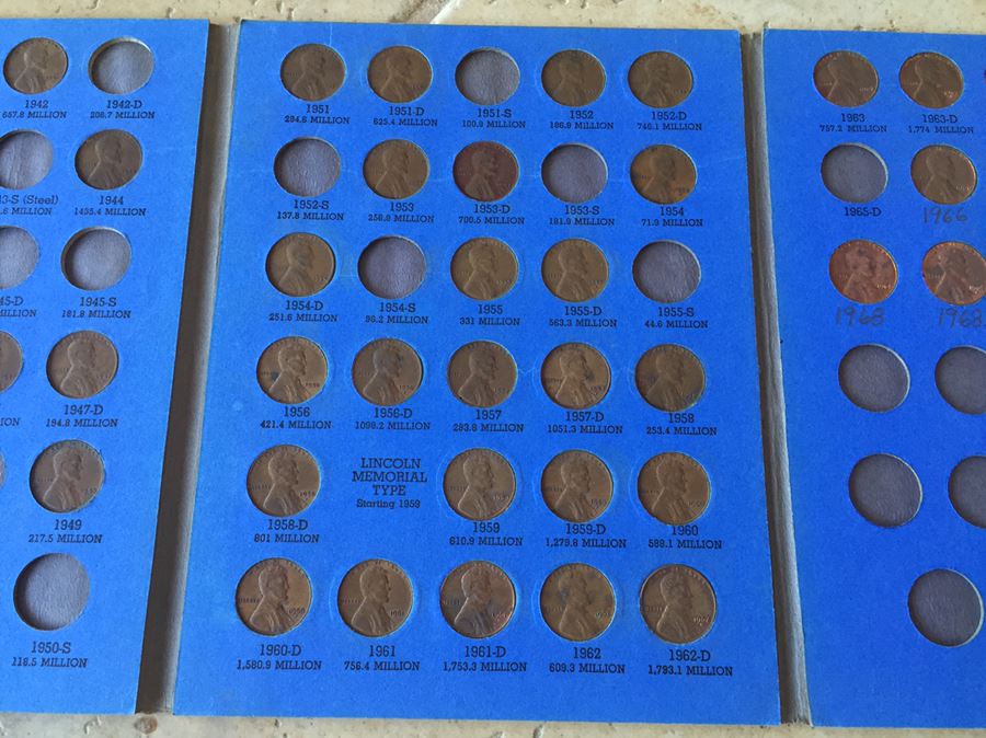 Huge Collection Of Lincoln Head Cents Pennies Steel Pennies Wheat Pennies With Coin Books And Change Purse [Photo 23]
