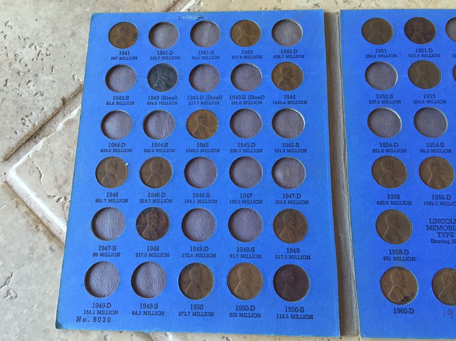 Huge Collection Of Lincoln Head Cents Pennies Steel Pennies Wheat Pennies With Coin Books And Change Purse [Photo 38]