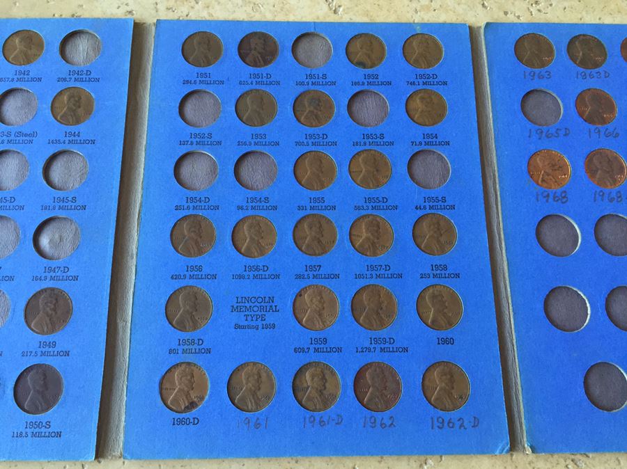 Huge Collection Of Lincoln Head Cents Pennies Steel Pennies Wheat Pennies With Coin Books And Change Purse [Photo 36]