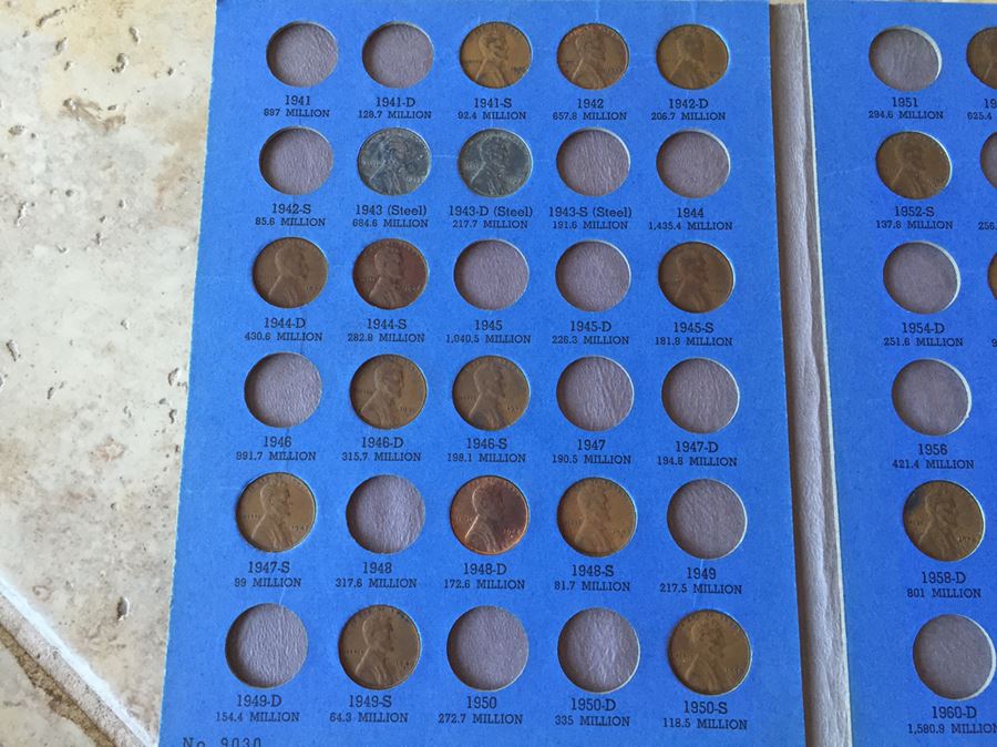 Huge Collection Of Lincoln Head Cents Pennies Steel Pennies Wheat Pennies With Coin Books And Change Purse [Photo 13]
