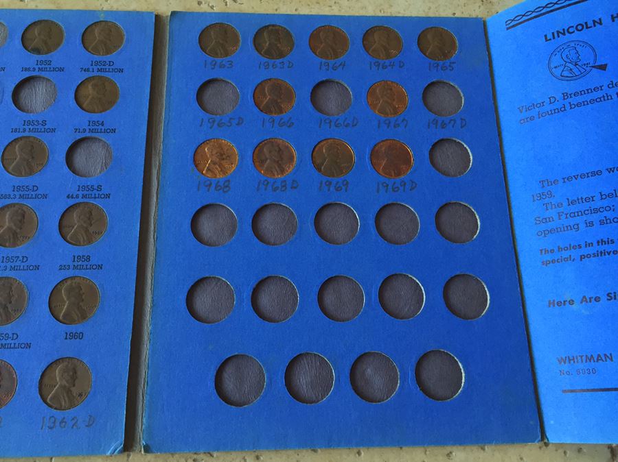 Huge Collection Of Lincoln Head Cents Pennies Steel Pennies Wheat Pennies With Coin Books And Change Purse [Photo 39]