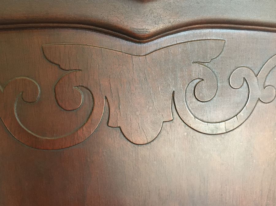 Vintage Twin Wooden Headboard On Casters [Photo 2]