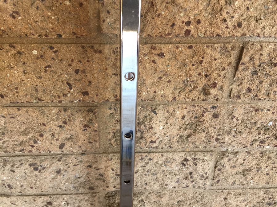 Semi-Circular Chrome Clothing Rack Store Fixture On Casters [Photo 5]