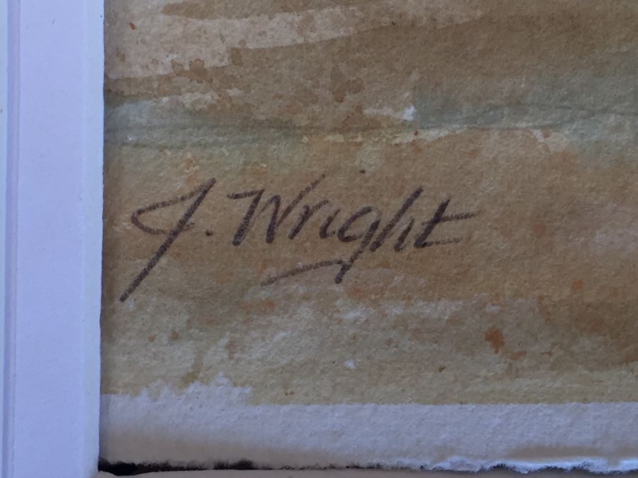 J. Wright Watercolor Fourth Of July Beach Scene [Photo 3]