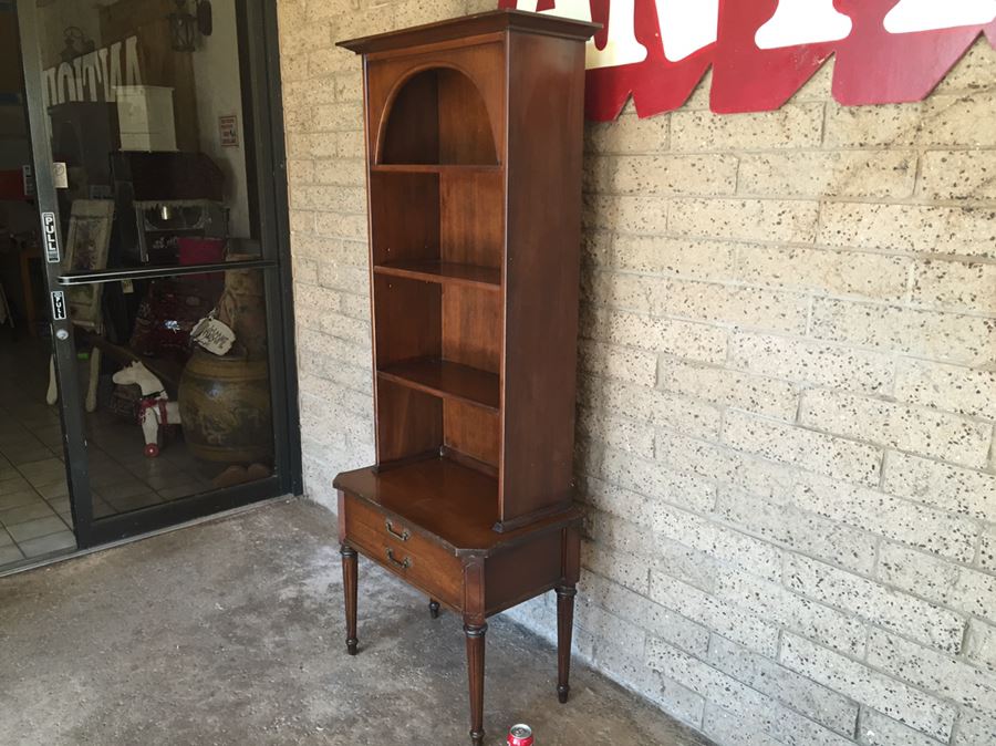 Vintage Wooden Table With Hutch [Photo 2]