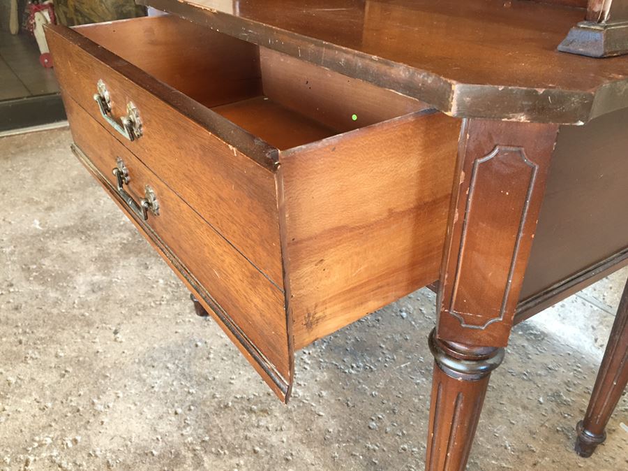 Vintage Wooden Table With Hutch [Photo 3]