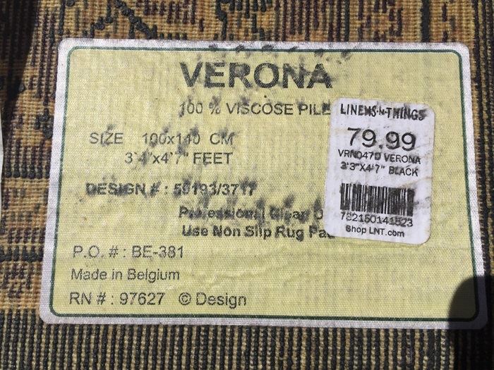 (3) Belgium Area Rugs 3'4' x 4'7' 100% Viscose Pile [Photo 3]