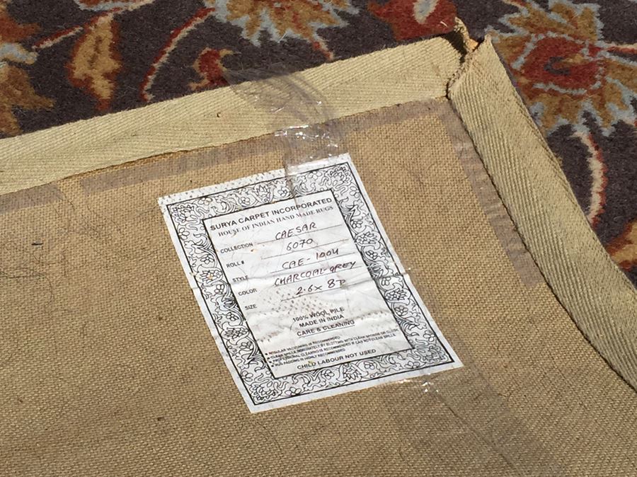 Pair Of 100% Wool Pile Runners Rugs 2.6 x 8 Made In India [Photo 4]