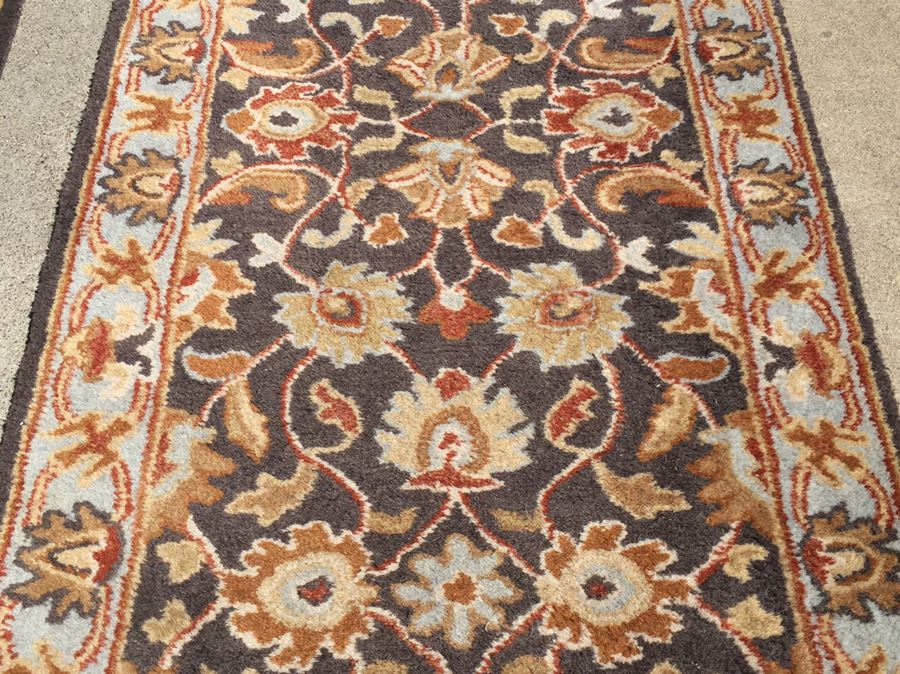 Pair Of 100% Wool Pile Runners Rugs 2.6 x 8 Made In India [Photo 5]