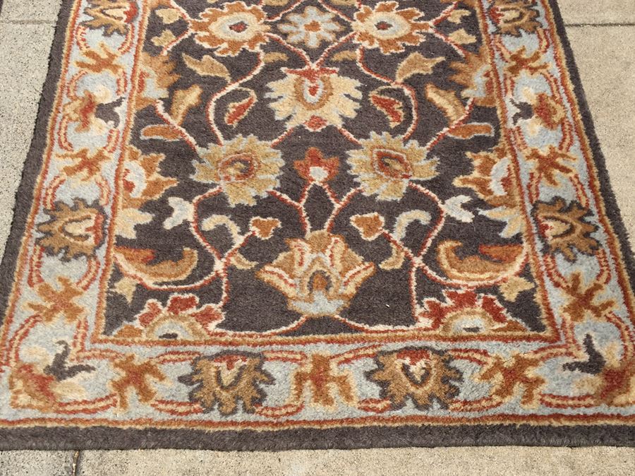 Pair Of 100% Wool Pile Runners Rugs 2.6 x 8 Made In India [Photo 2]