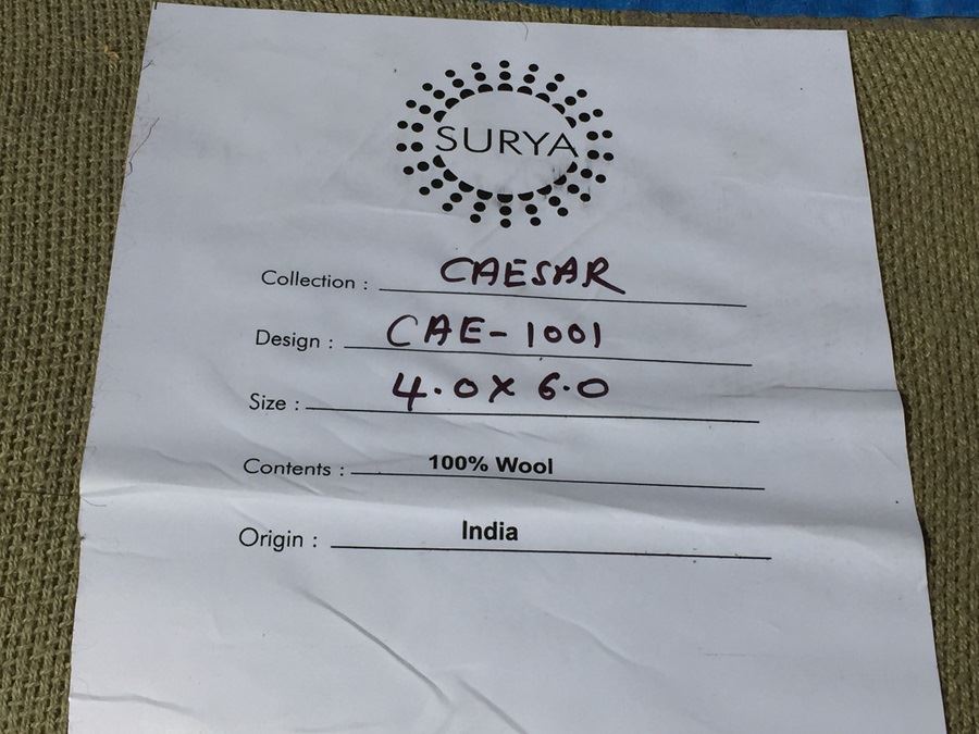 (3) Surya 100% Wool (2) 6' x 9' Area Rugs And (1) 4' x 6' Rug Made In India [Photo 11]