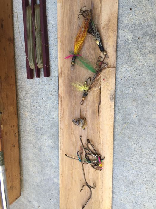 Vintage Split Bamboo Fishing Rod Arai Fishing Goods Asakusa, Tokyo, Japan Made In Occupied Japan Between 1947-1952 With Fishing Lures Flies And Case [Photo 6]