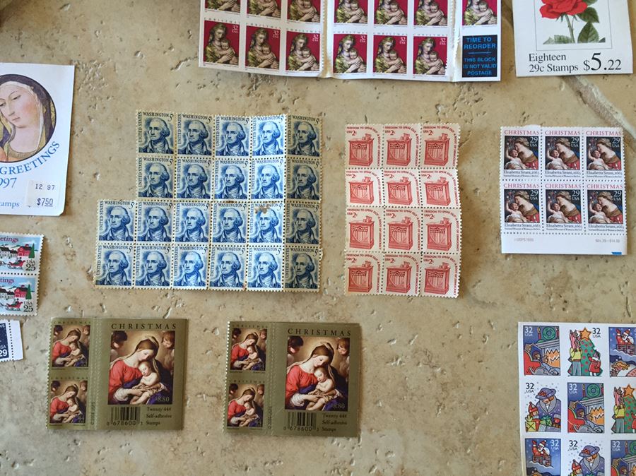 Large Collection Of Unused United States Postage Stamps Books Approximate Face Value $175+ [Photo 3]