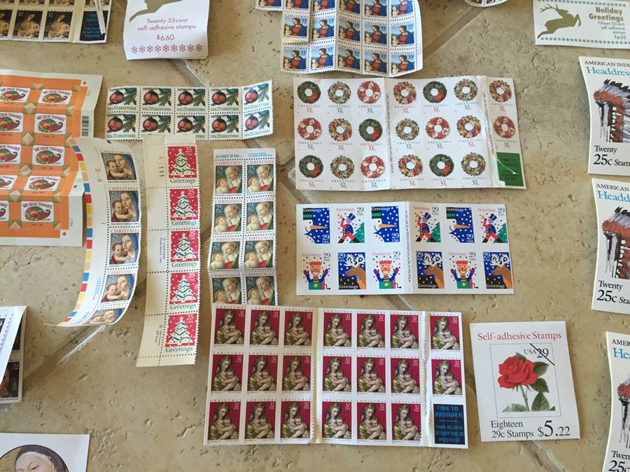Large Collection Of Unused United States Postage Stamps Books Approximate Face Value $175+ [Photo 8]