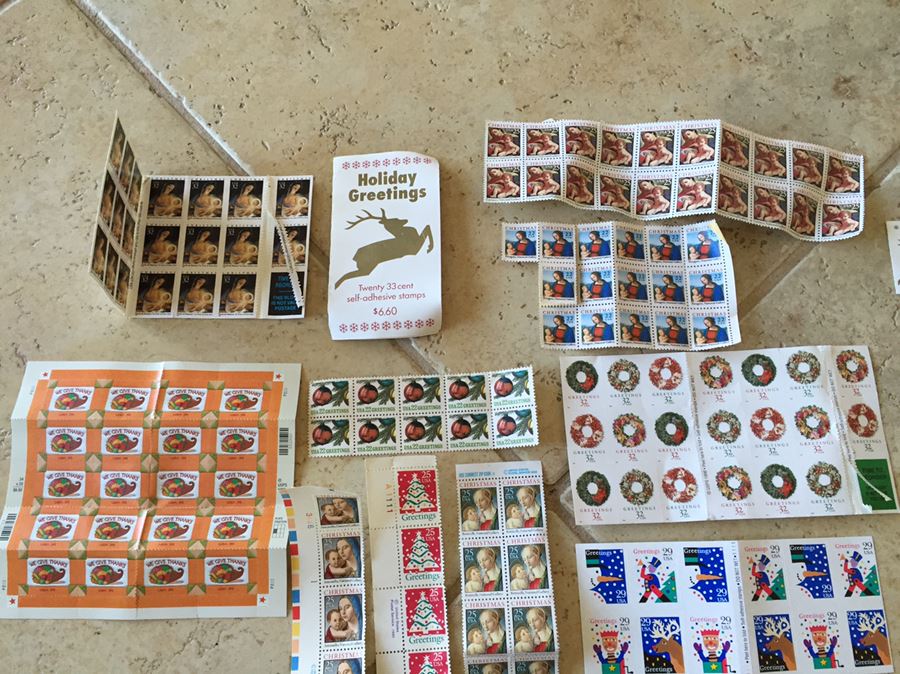 Large Collection Of Unused United States Postage Stamps Books Approximate Face Value $175+ [Photo 4]