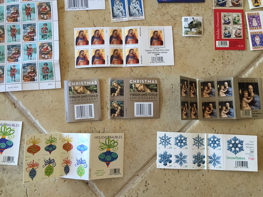 Large Collection Of Unused United States Postage Stamps Books Forever Stamps Approximate Face Value $300+ [Photo 3]