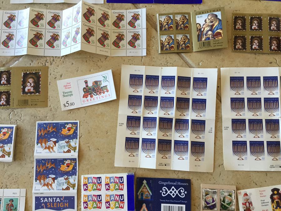 Large Collection Of Unused United States Postage Stamps Books Forever Stamps Approximate Face Value $300+ [Photo 11]