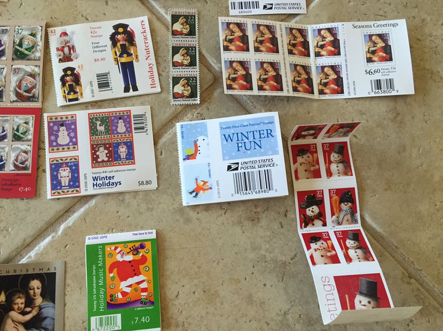 Large Collection Of Unused United States Postage Stamps Books Forever Stamps Approximate Face Value $300+ [Photo 4]