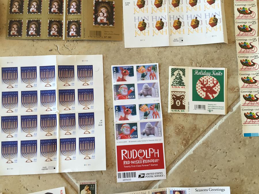 Large Collection Of Unused United States Postage Stamps Books Forever Stamps Approximate Face Value $300+ [Photo 9]