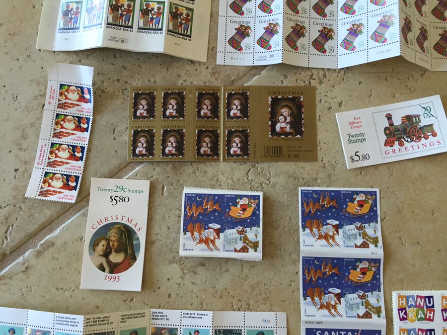 Large Collection Of Unused United States Postage Stamps Books Forever Stamps Approximate Face Value $300+ [Photo 5]