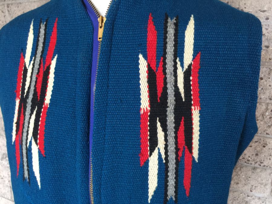 Vintage Chimayo Coat Hand Woven Chimayo, New Mexico [Photo 4]