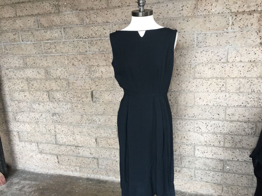 Vintage Women's Navy Blue Dress With Sweater Koret of California