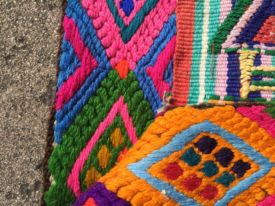 Very Nice Hanging Guatemalan Hand Woven Textile From The Ixchel Museum Of Indigenous Textiles