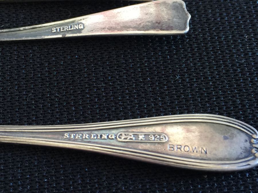 Collection Of Crystal Salt Dishes And Sterling Silver Salt Spoons [Photo 3]