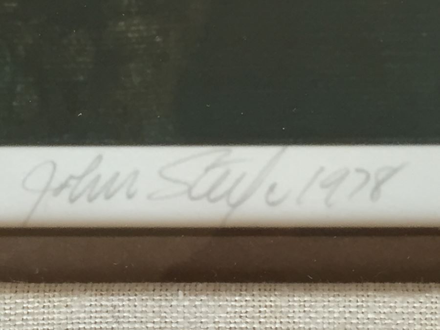 Framed Native American Print Hand Signed Lower Left By Artist John Steele (1934 - 1992) [Photo 10]
