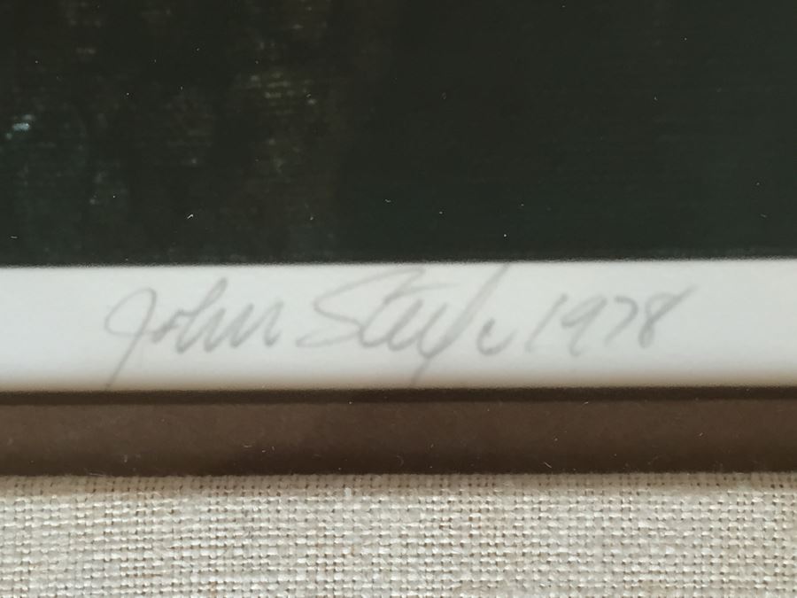 Framed Native American Print Hand Signed Lower Left By Artist John Steele (1934 - 1992) [Photo 3]