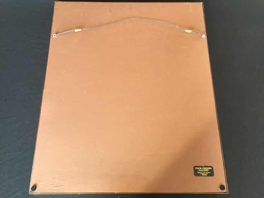 Framed Native American Print Hand Signed Lower Left By Artist John Steele (1934 - 1992) [Photo 12]