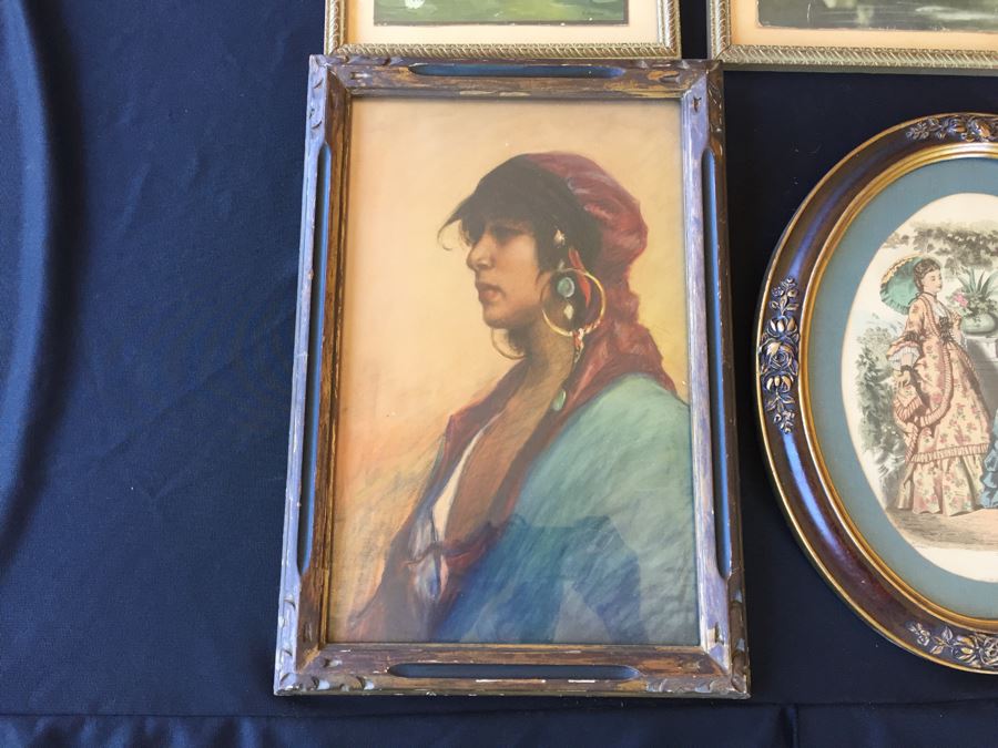(6) Vintage Prints In Nice Vintage Frames [Photo 2]