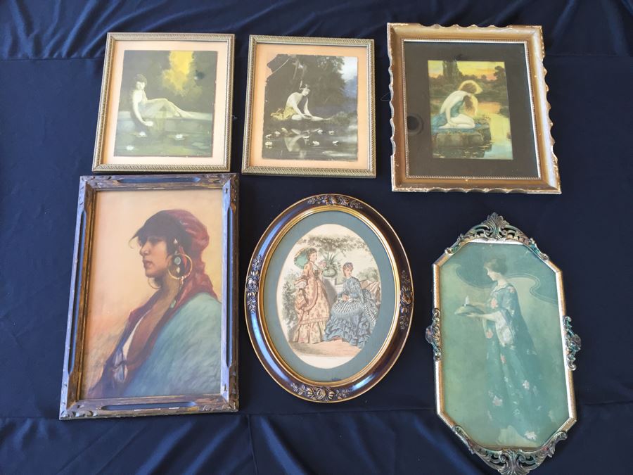 (6) Vintage Prints In Nice Vintage Frames [Photo 26]