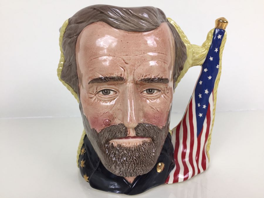 Royal Doulton Large 'The Civil War Ulysses S. Grant/Robert E Lee' D66698 Character Jug Worldwide 1982 Limited Edition 1,303 of 9,500 [Photo 2]