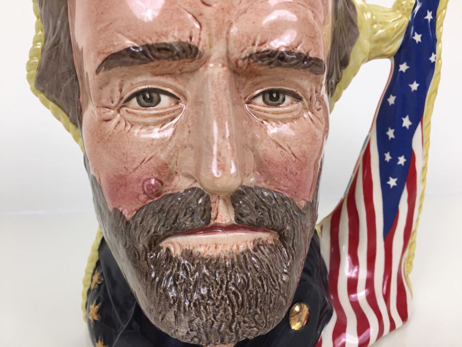 Royal Doulton Large 'The Civil War Ulysses S. Grant/Robert E Lee' D66698 Character Jug Worldwide 1982 Limited Edition 1,303 of 9,500 [Photo 8]